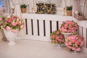 flowers in the interior and decoration