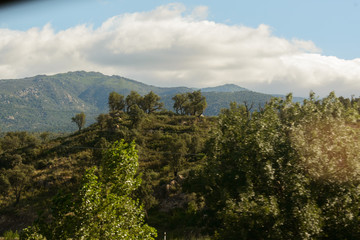 Pyrenees mountains landscape.