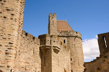 Naklejka premium Carcassonne-city castle in France