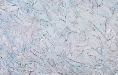 Light blue painted wall  with cement plaster texture. Background  for text or image.