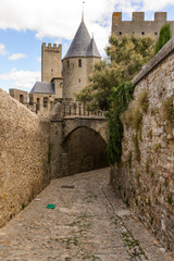 Fototapeta na wymiar Carcassonne-city castle in France