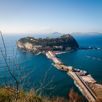 View of the island of Nisida in Campania