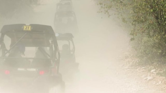 ATV's on dirt road in the wild