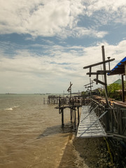 Fototapeta na wymiar Balikpapan coastal cityscape, Kalimantan, Indonesia