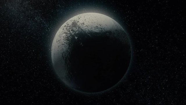 A smooth, gentle entry into orbit around Iapetus. Retimed style flyby of Lapetus, one of Saturn's moons. Reversible. Data: JPL USGS Astrogeology