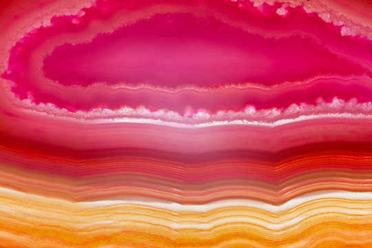 Abstract background, red and orange agate slice mineral