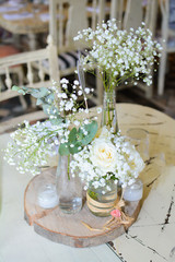 Flower decoration on table