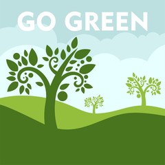 Go green poster template