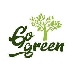 Go green poster template