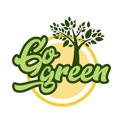 Go green poster template