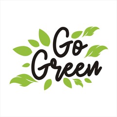 Go green poster template
