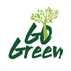 Go green poster template