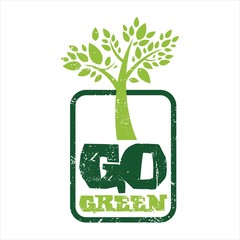 Go green poster template