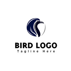 Circle Abstract eagle head logo