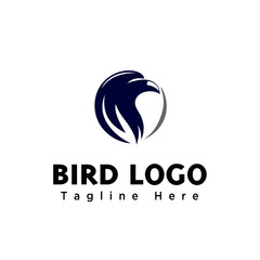 Circle Abstract eagle head logo