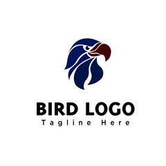 abstract eagle head art logo