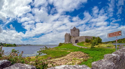 Fototapeta na wymiar Landscape of Dunguaire Castle in County Galway, Ireland, Uk.