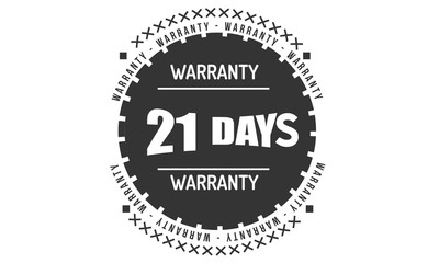 Fototapeta premium 21 days warranty rubber stamp guarantee
