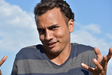 Latino Male And Confusion