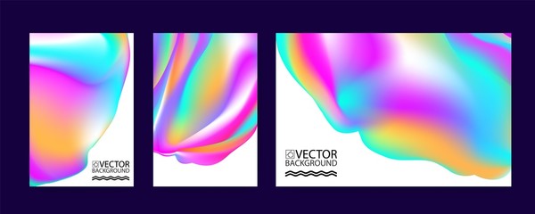 Abstract digital hologram style geometric trendy background. With place for your message. Business or tech presentation, cover template