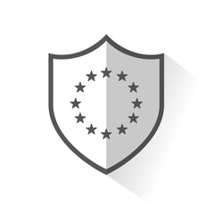 Flat Shield Icon - Euro Stars
