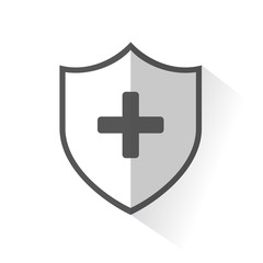 Fototapeta premium Flat Shield Icon - Cross