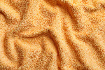 Soft clean terry towel, closeup