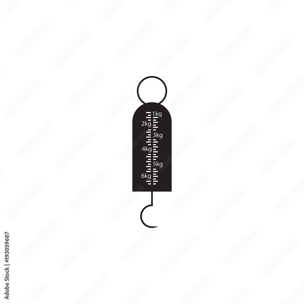 Poster vintage hook scales icon. element of measuring items for mobile concept and web apps. icon for websi