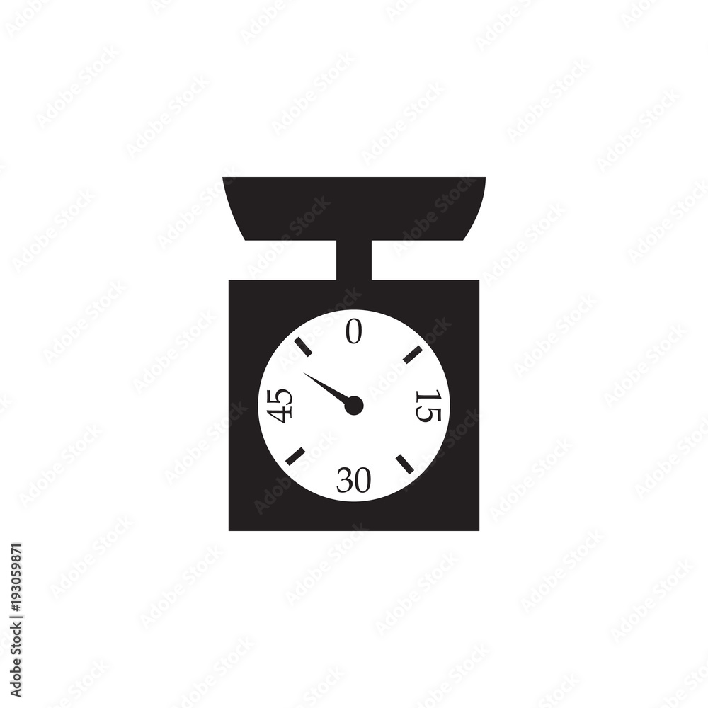 Poster mechanical scales icon. element of measuring items for mobile concept and web apps. icon for website