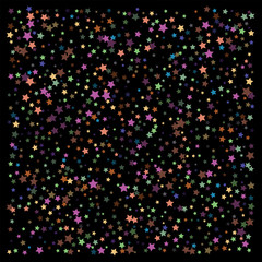 Glitter Vector Falling Stars Pattern. Carnival Festival Confetti Celebration Border. Christmas, New Year, Birthday, Music Firework. Modern Gift Voucher Glitter Vector Falling Stars Pattern.