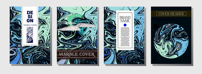 Modern Magazine Cover Template. Business Invitation, Cool Marble Product Design. Nice Japanese Liquid Paint Corporate Identity. Luxury VIP Gift Certicifate Presentation Magazine Cover Design.