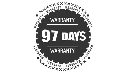 Fototapeta na wymiar 97 days warranty icon vintage rubber stamp guarantee