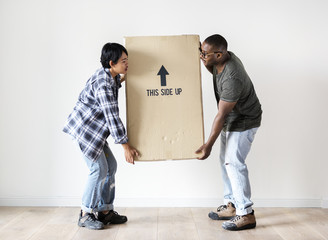 Black family moving to new house