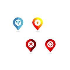 Set Of GPS Place Icon