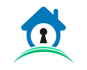 key hole house housing home residence residential real estate image vector icon