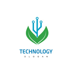 Fototapeta premium Technology Logo, Circuit Design