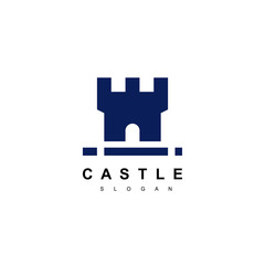 Obraz premium Real Estate Logo, Castle Icon Design