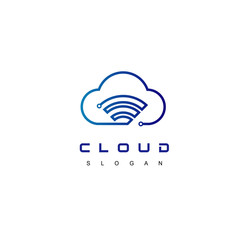Cloud Logo, Cloud Server Icon Design