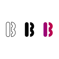 Letter B Logo, B  Icon Design 