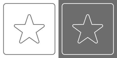 Flat Icon Button - Star