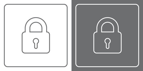 Flat Icon Button - Locked
