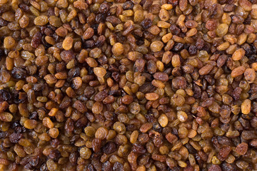 pile of raisins as a background. advertising concept of healthy eating
