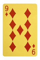 Golden playing cards, Nine of diamonds