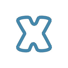 X Webbing Tape Letter Logo Icon Design