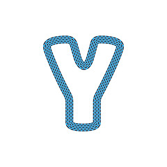 Y Webbing Tape Letter Logo Icon Design