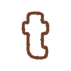 T Wood Letter Logo Icon Design