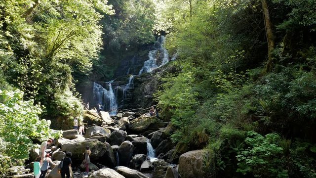 Torc Waterfall in Killarney National Park. Ring of Kerry in Ireland