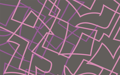 Pink and lilac vector lines on a dark gray background.