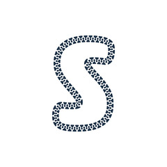 S Zip Letter Logo Icon Design