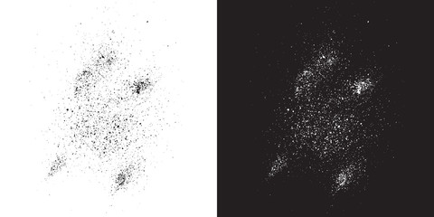 Black and White paint stains overlay vector texture